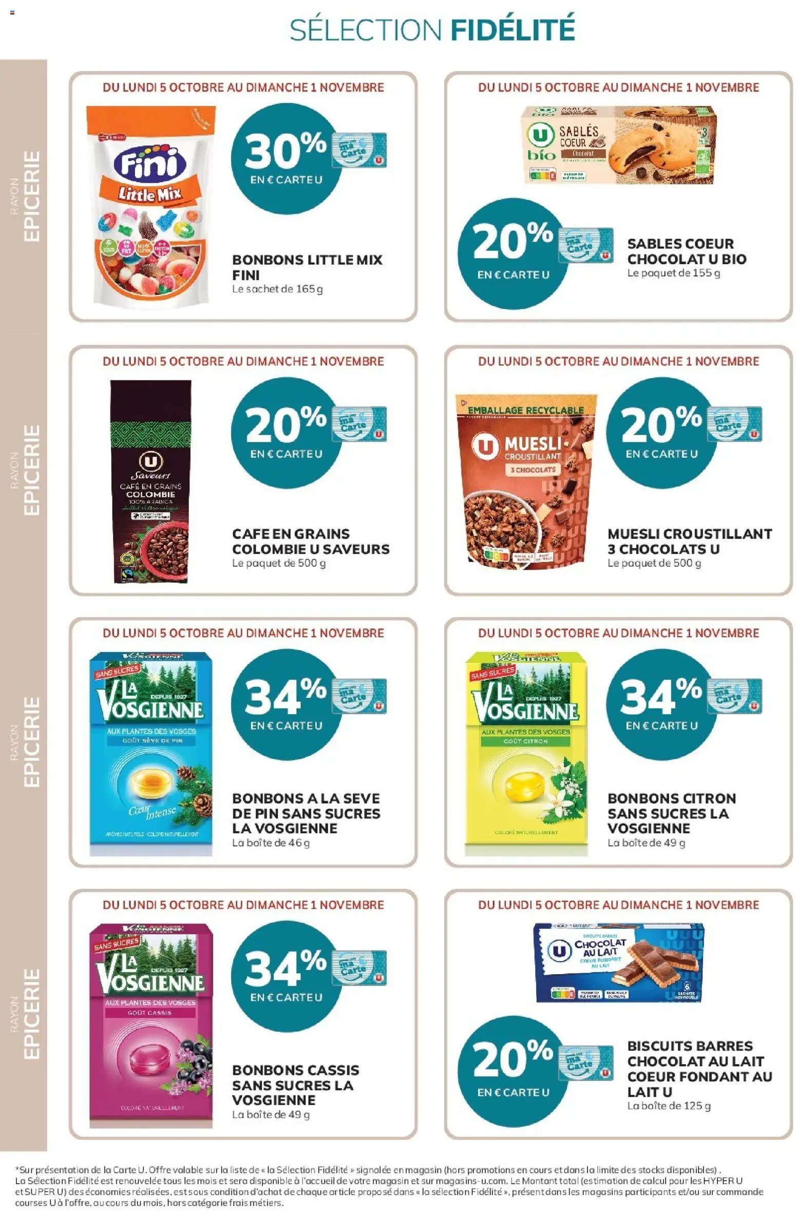 Super U - Ma sélection Carte U Octobre