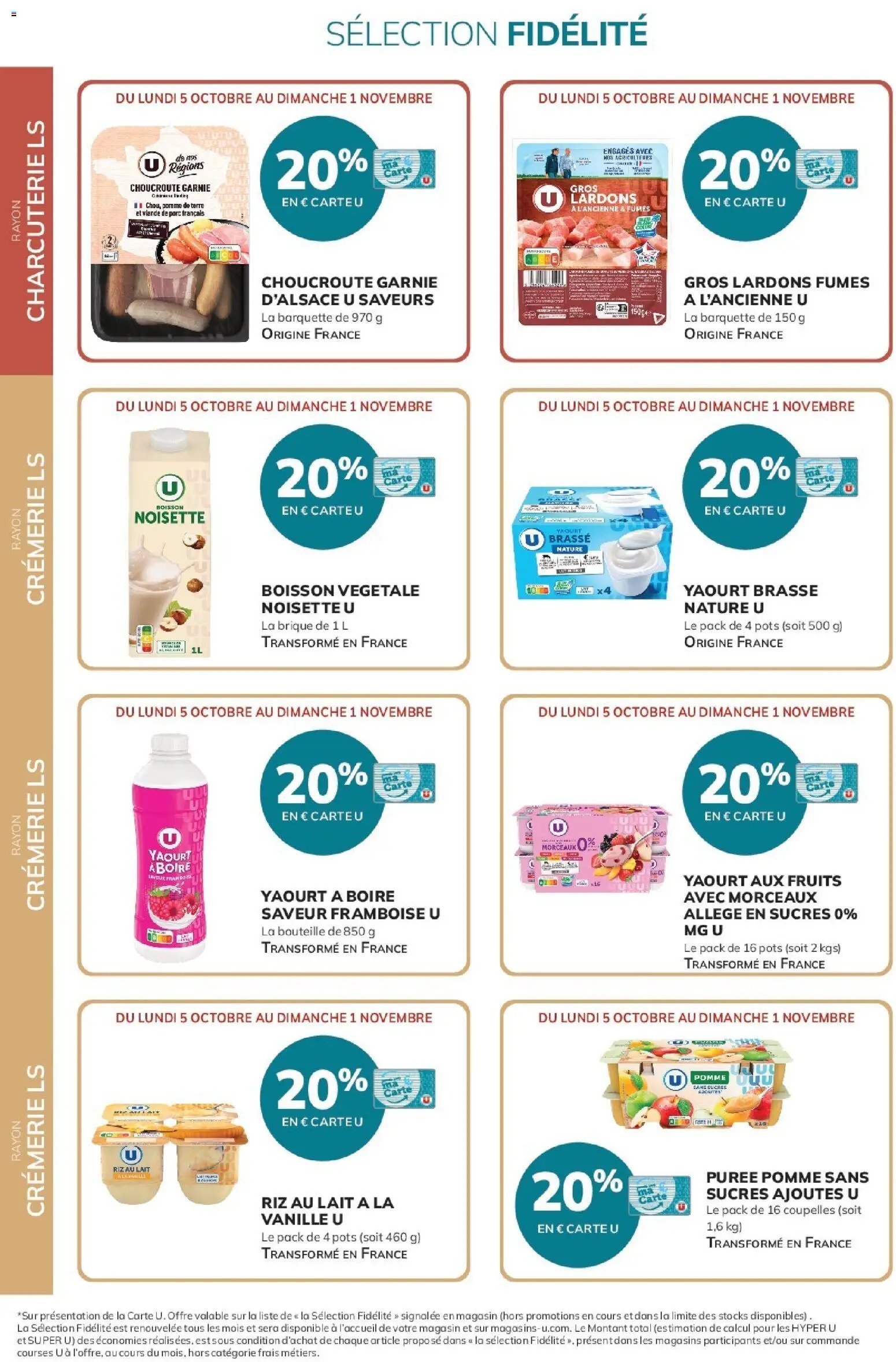 Super U - Ma sélection Carte U Octobre