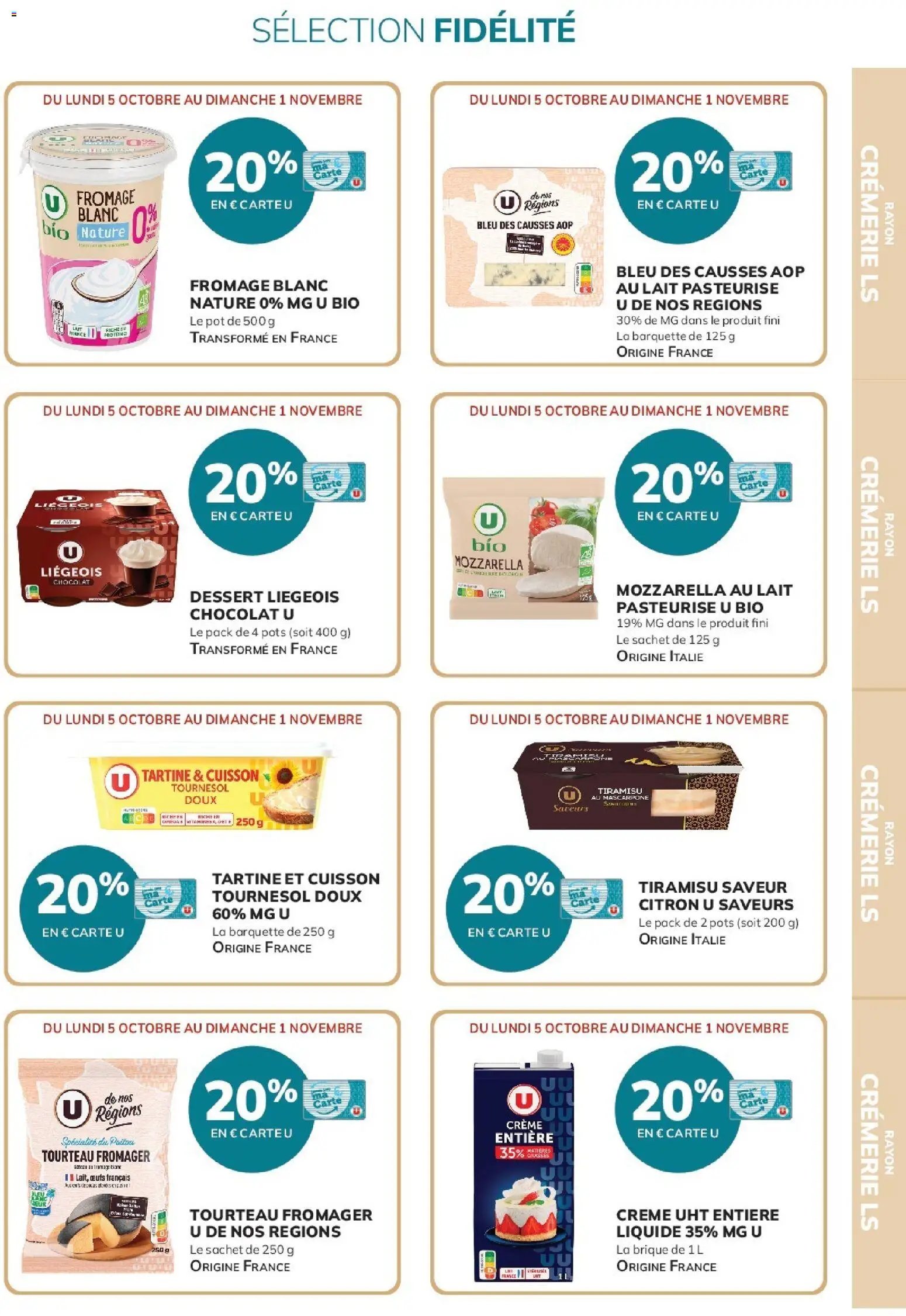 Super U - Ma sélection Carte U Octobre