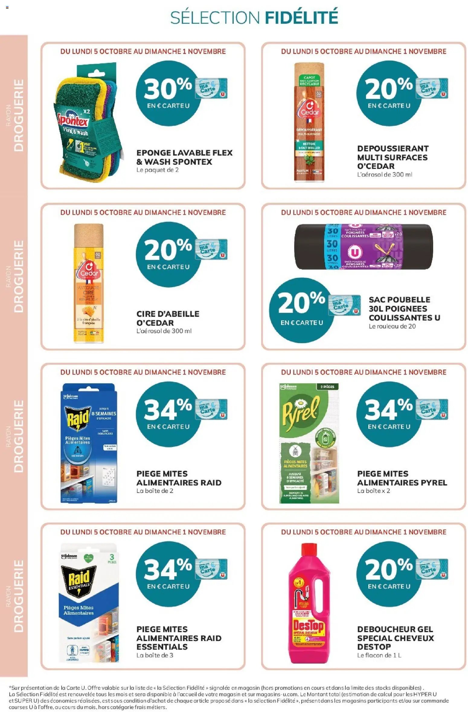 Super U - Ma sélection Carte U Octobre