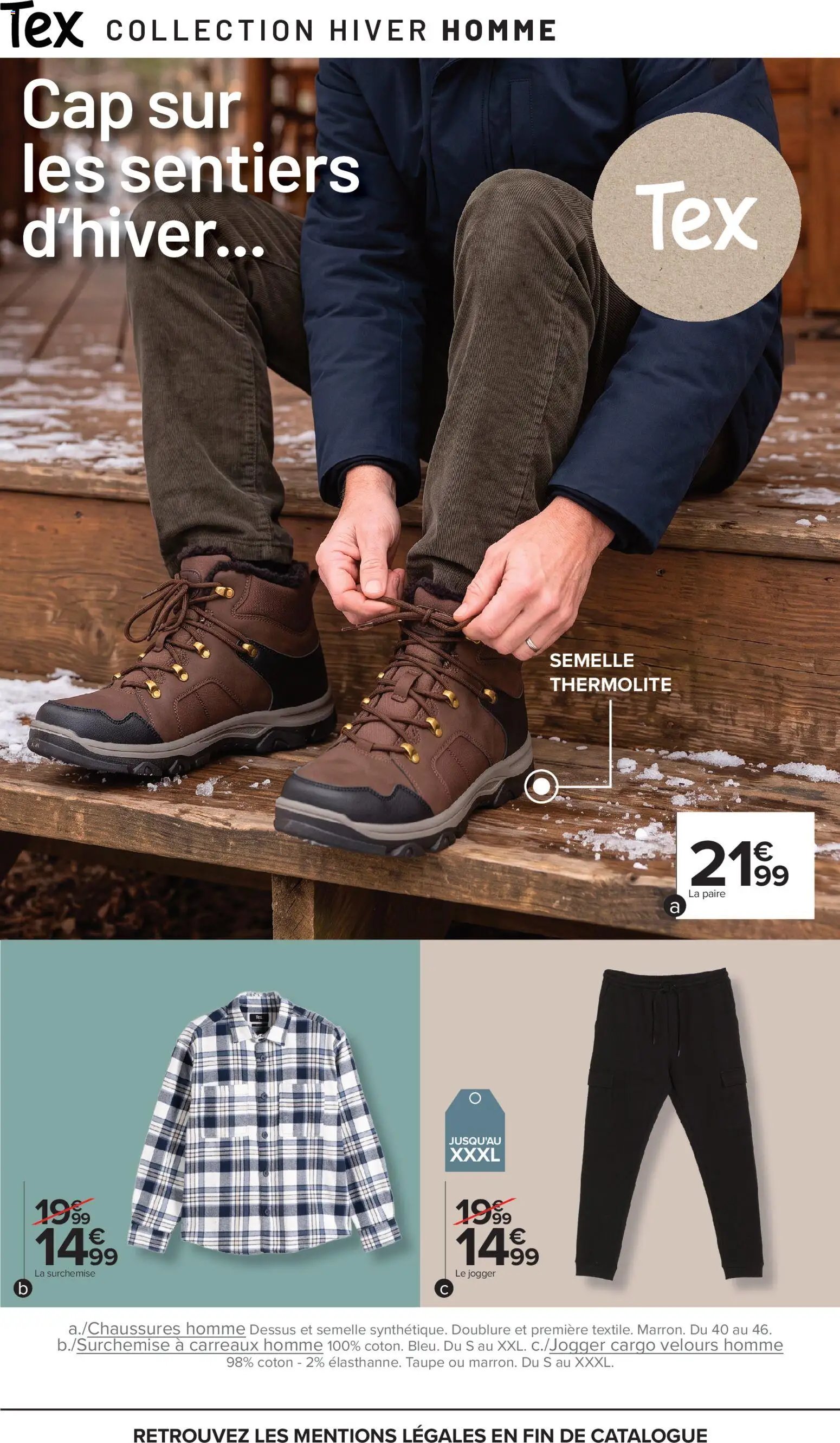 Carrefour Tex catalogue hiver
