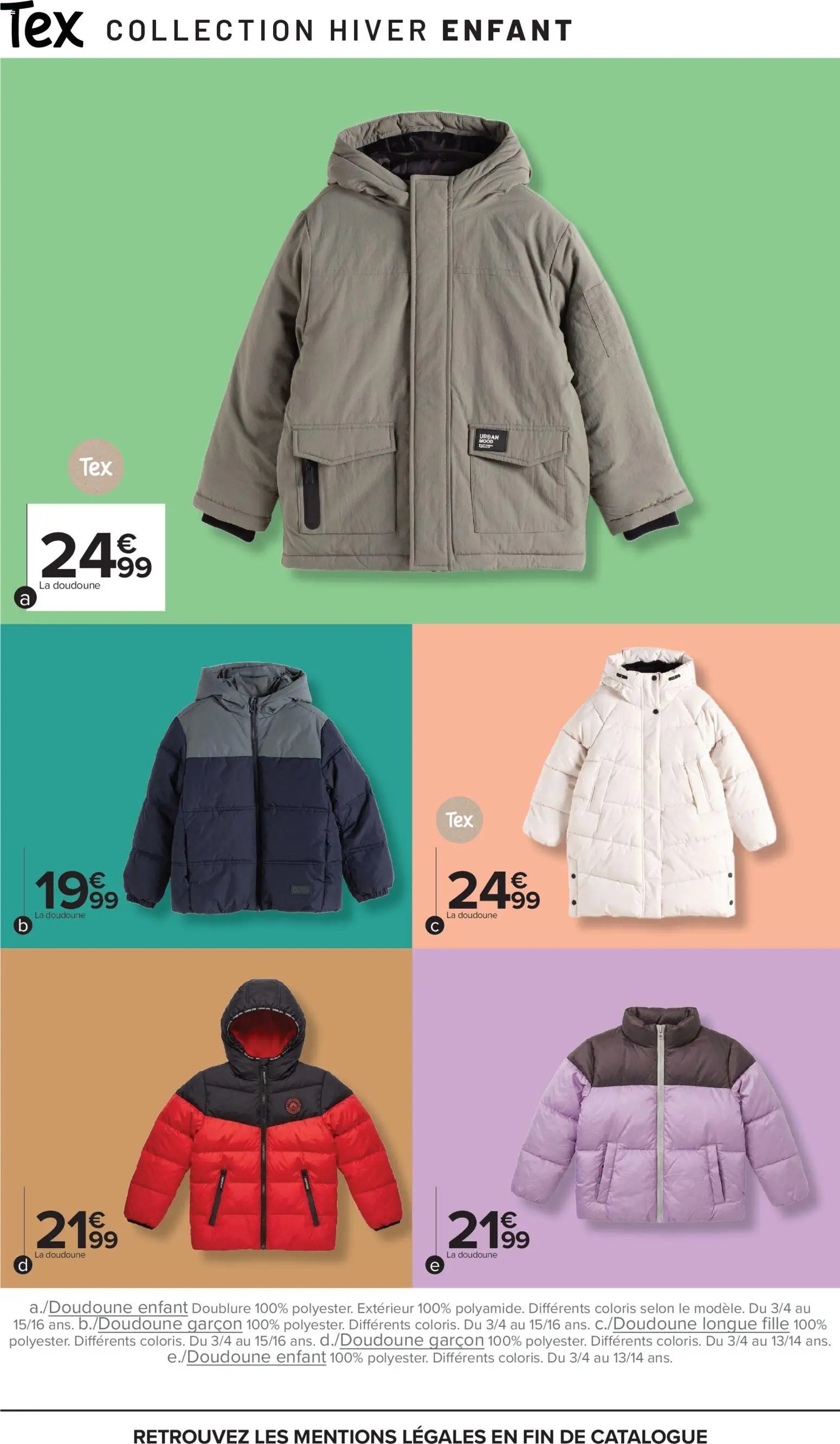 Carrefour Tex catalogue hiver