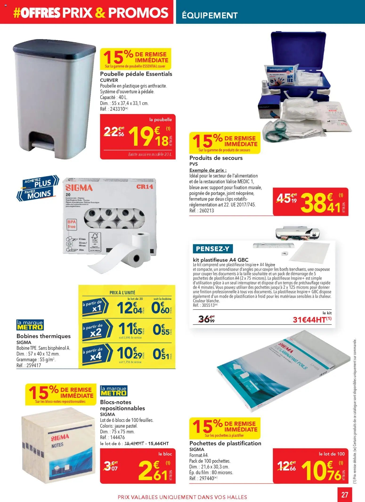 METRO Offres Prix & Promos Equipement