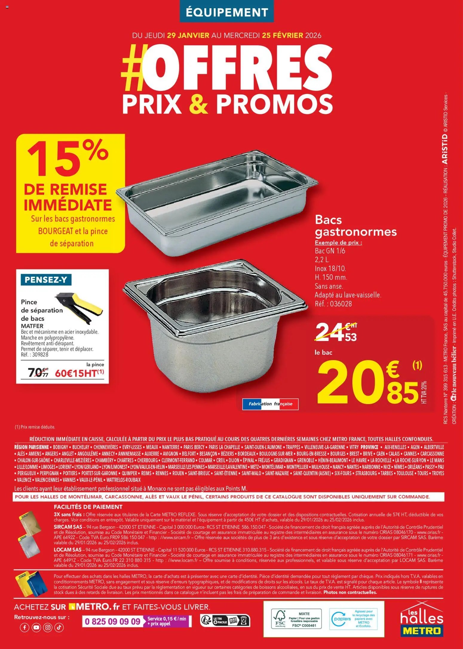 METRO Offres Prix & Promos Equipement
