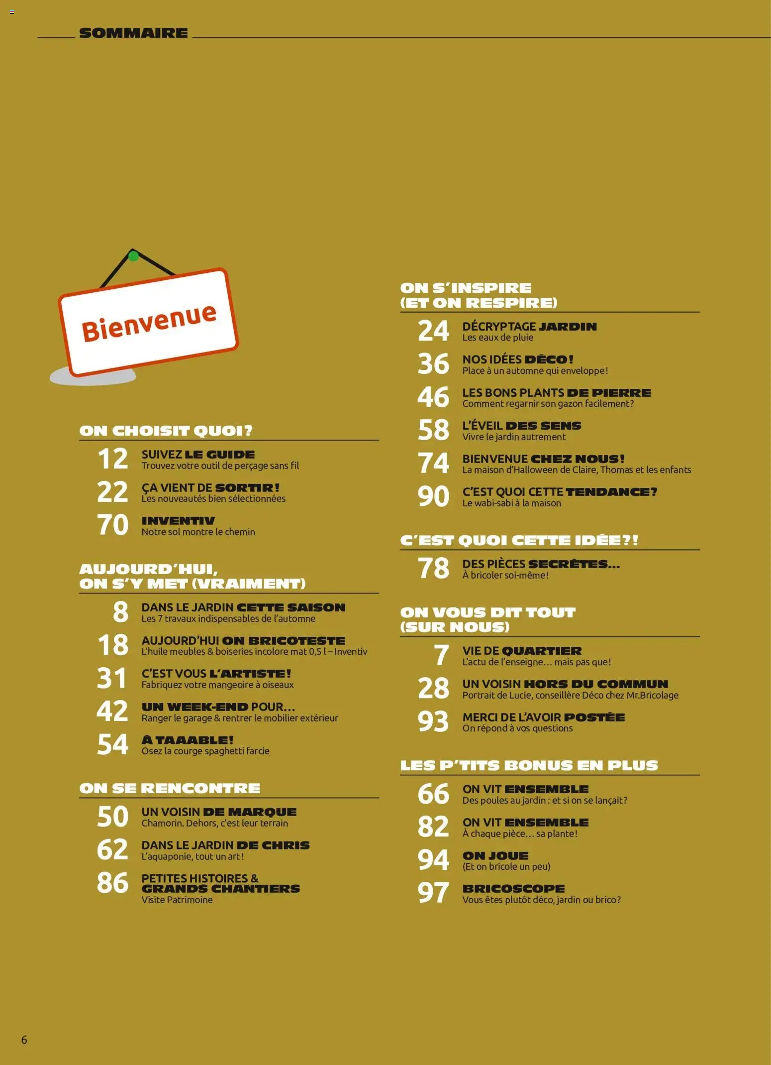 Mr. Bricolage catalogue Automne