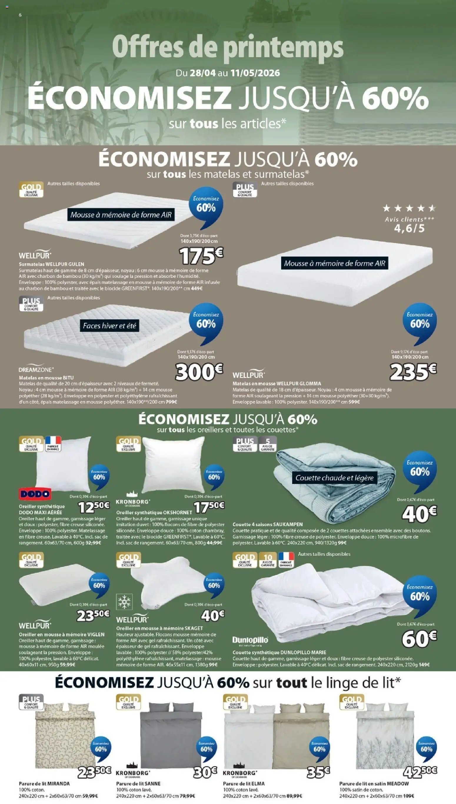 Jysk offres de printemps (2026-04-28 - 2026-05-11)