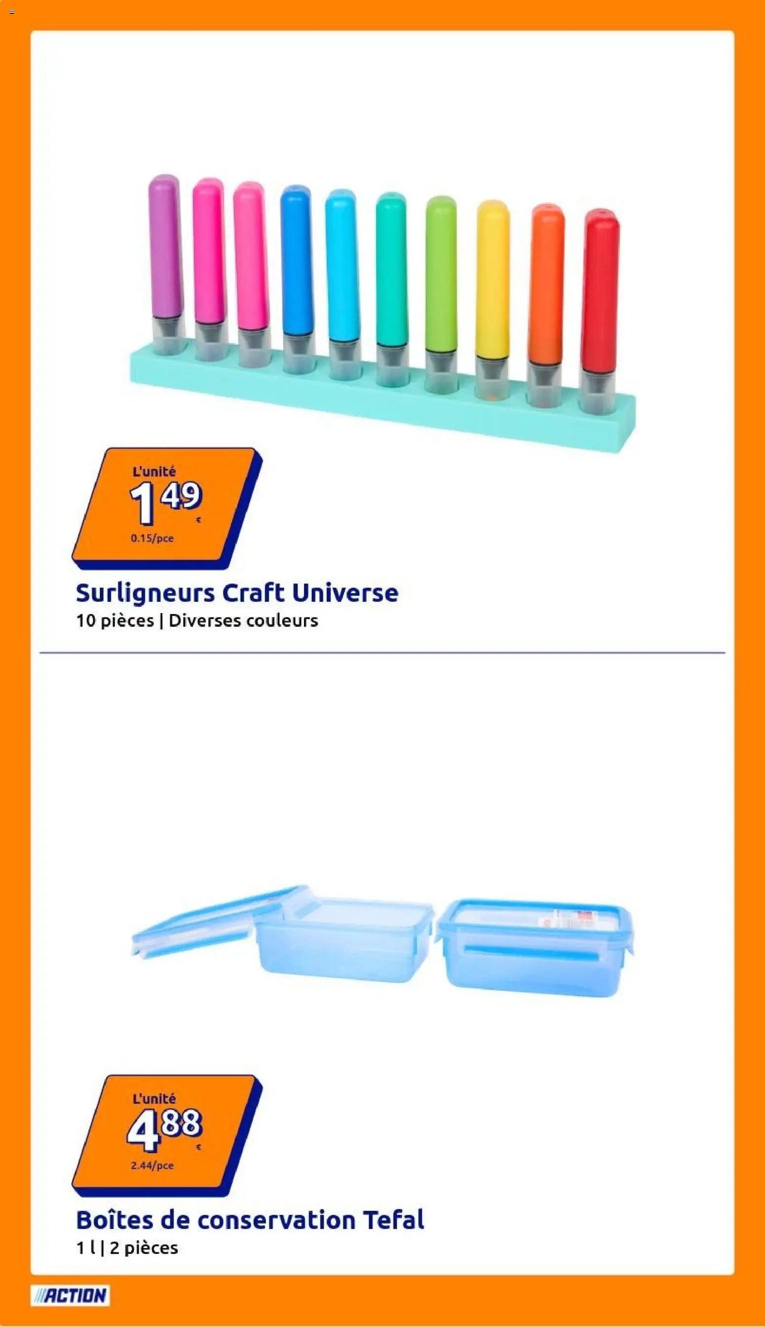 Action catalogue