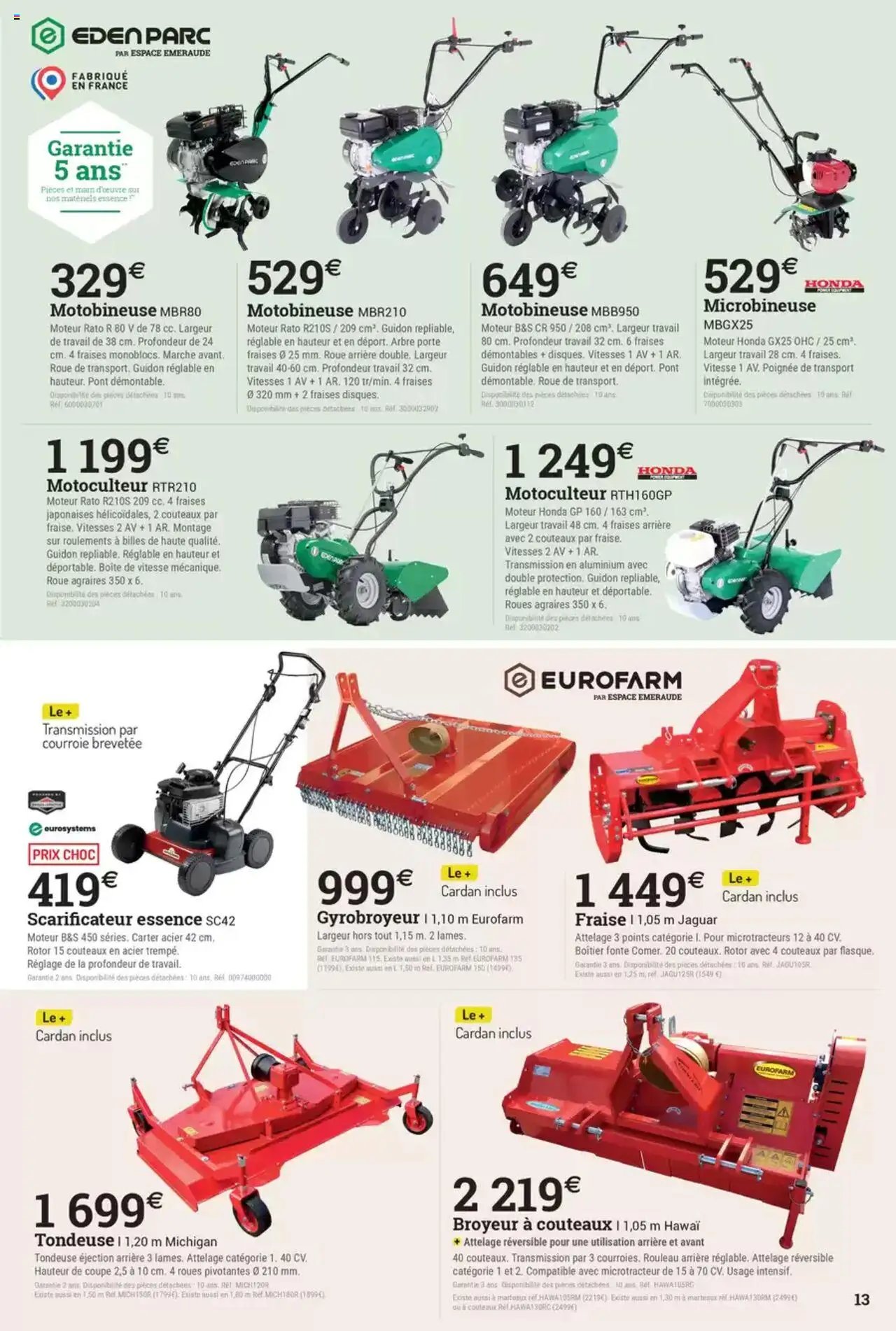 Espace Emeraude catalogue