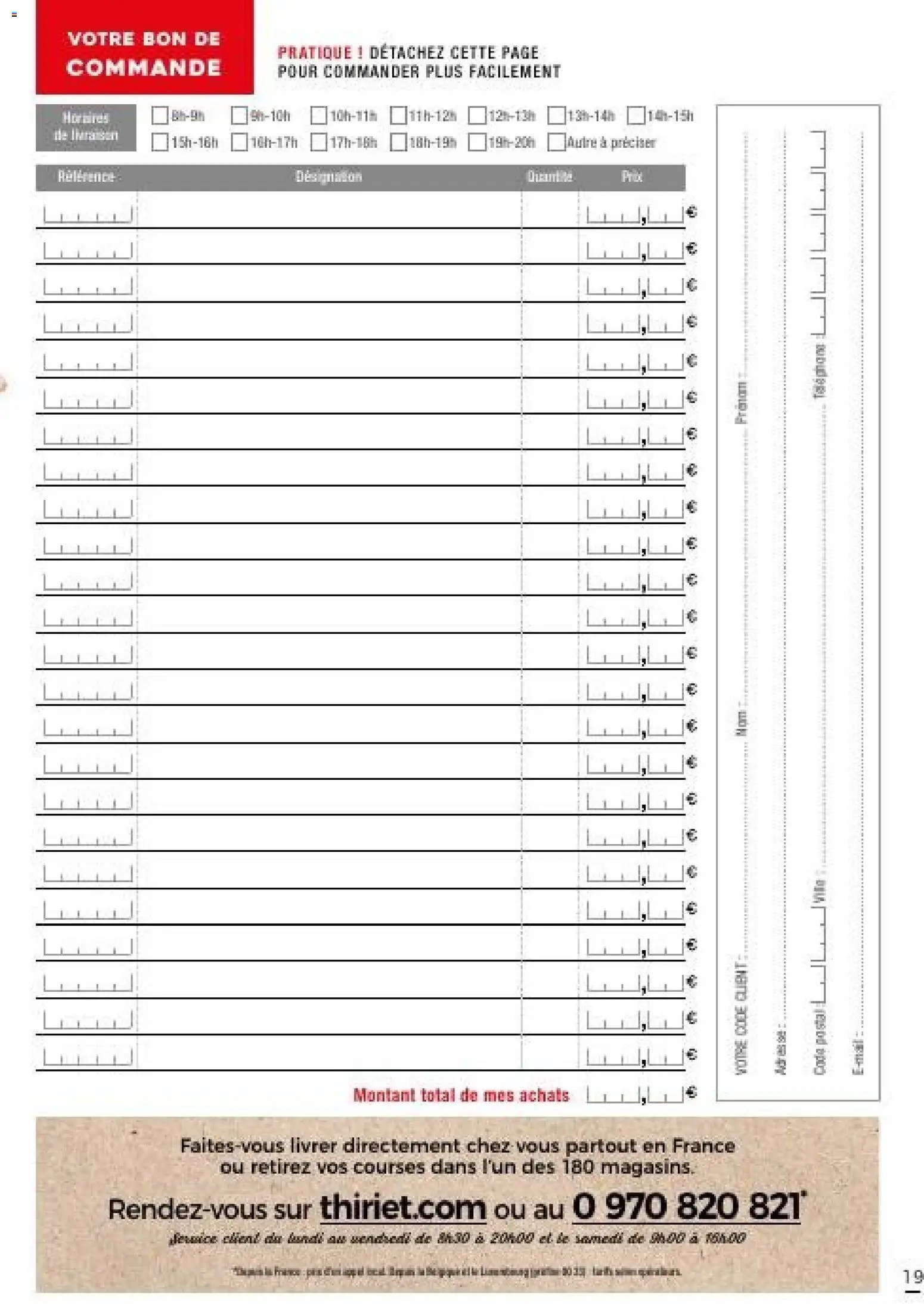 Thiriet Catalogue livraison à domicile