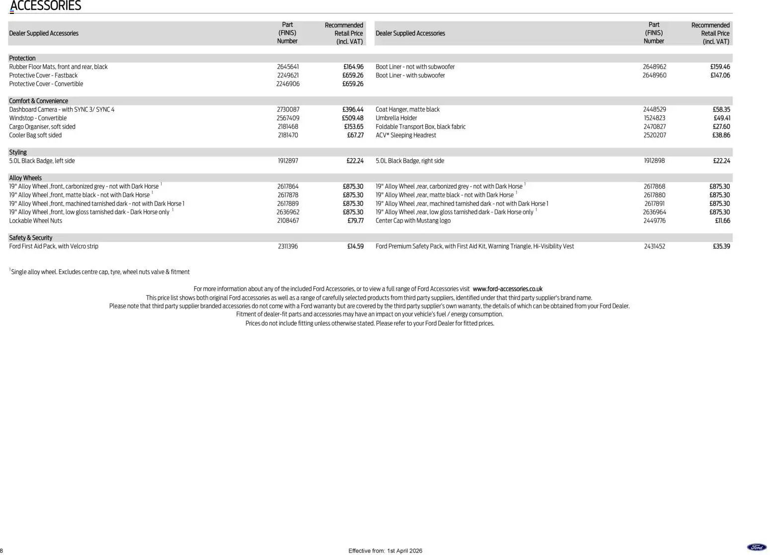 Ford - Mustang (2026-04-01 - 2026-12-31) | 8