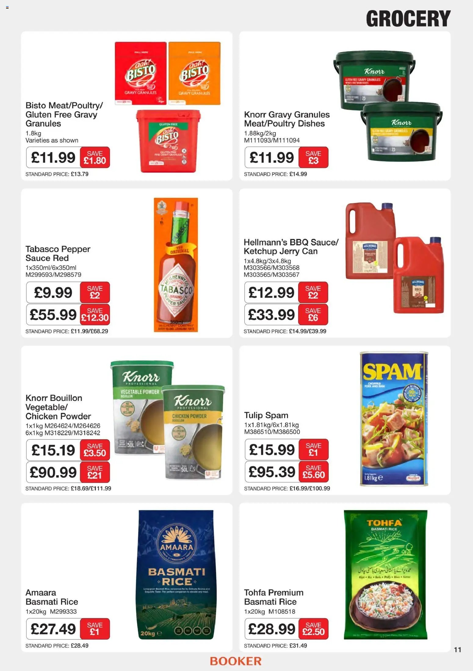 Booker Wholesale - NP9 Foodservice Specials