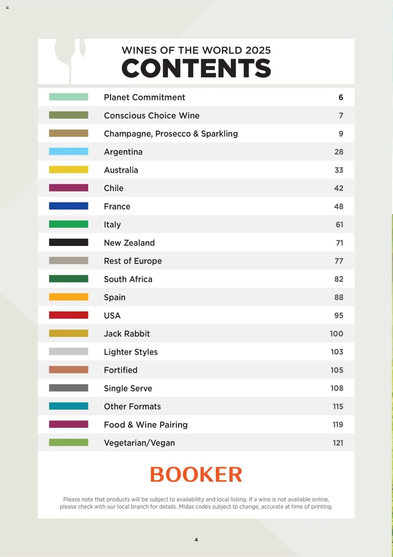 Booker Wholesale - Wine List 25/26