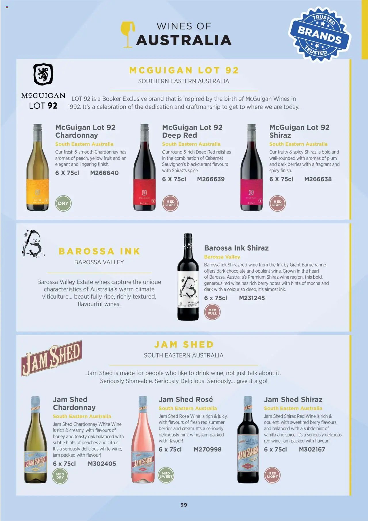 Booker Wholesale - Wine List 25/26