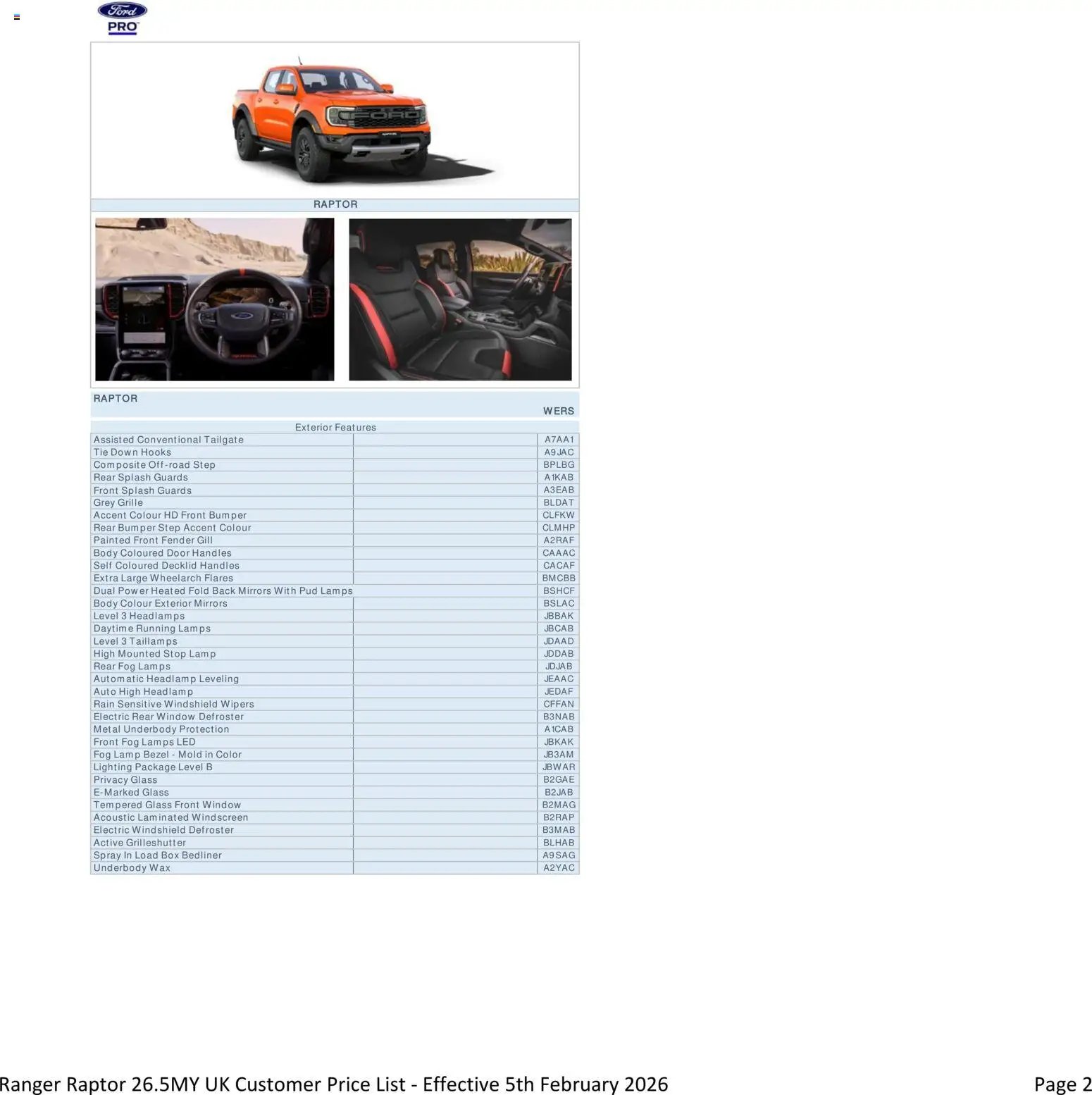 Ford - Ranger Raptor (2026-02-05 - 2026-12-31) | 2