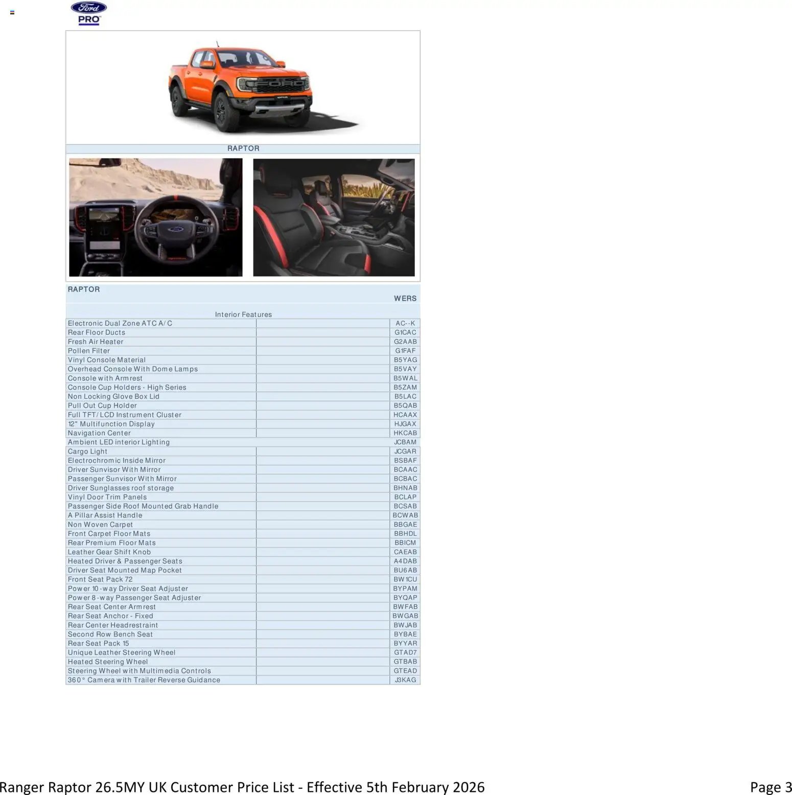 Ford - Ranger Raptor (2026-02-05 - 2026-12-31) | 3