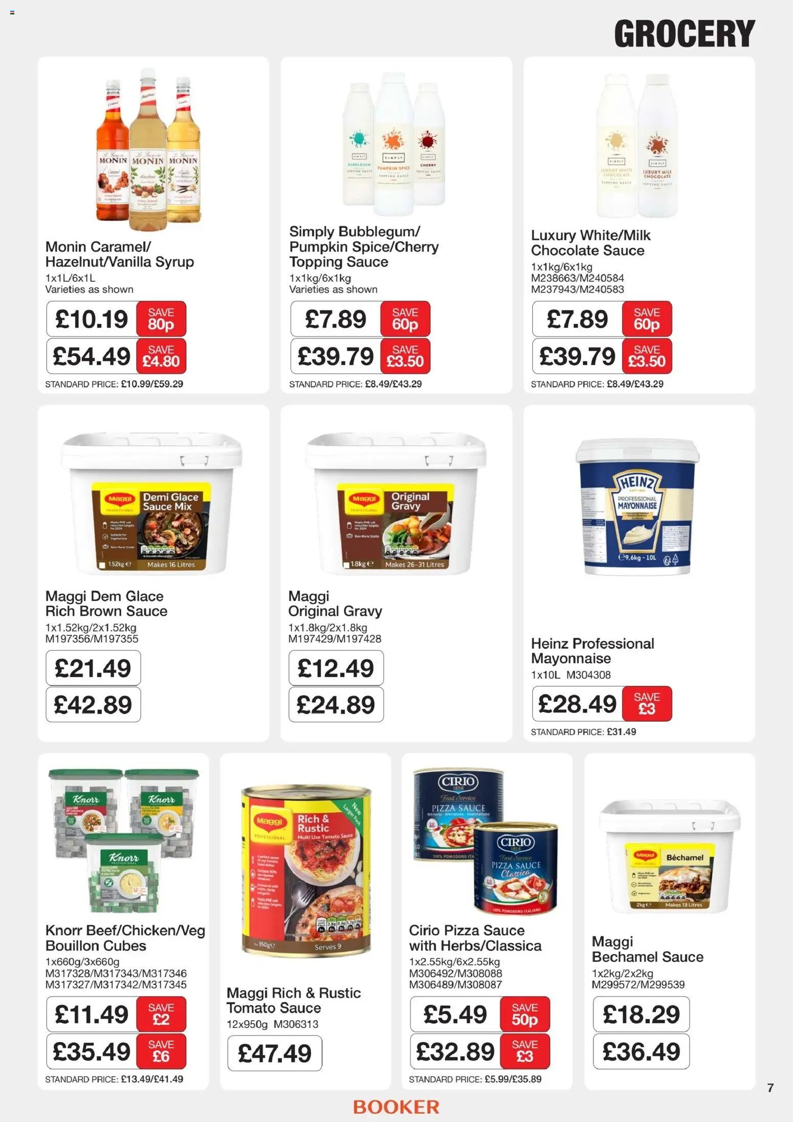 Booker Wholesale - NP7 Foodservice Specials