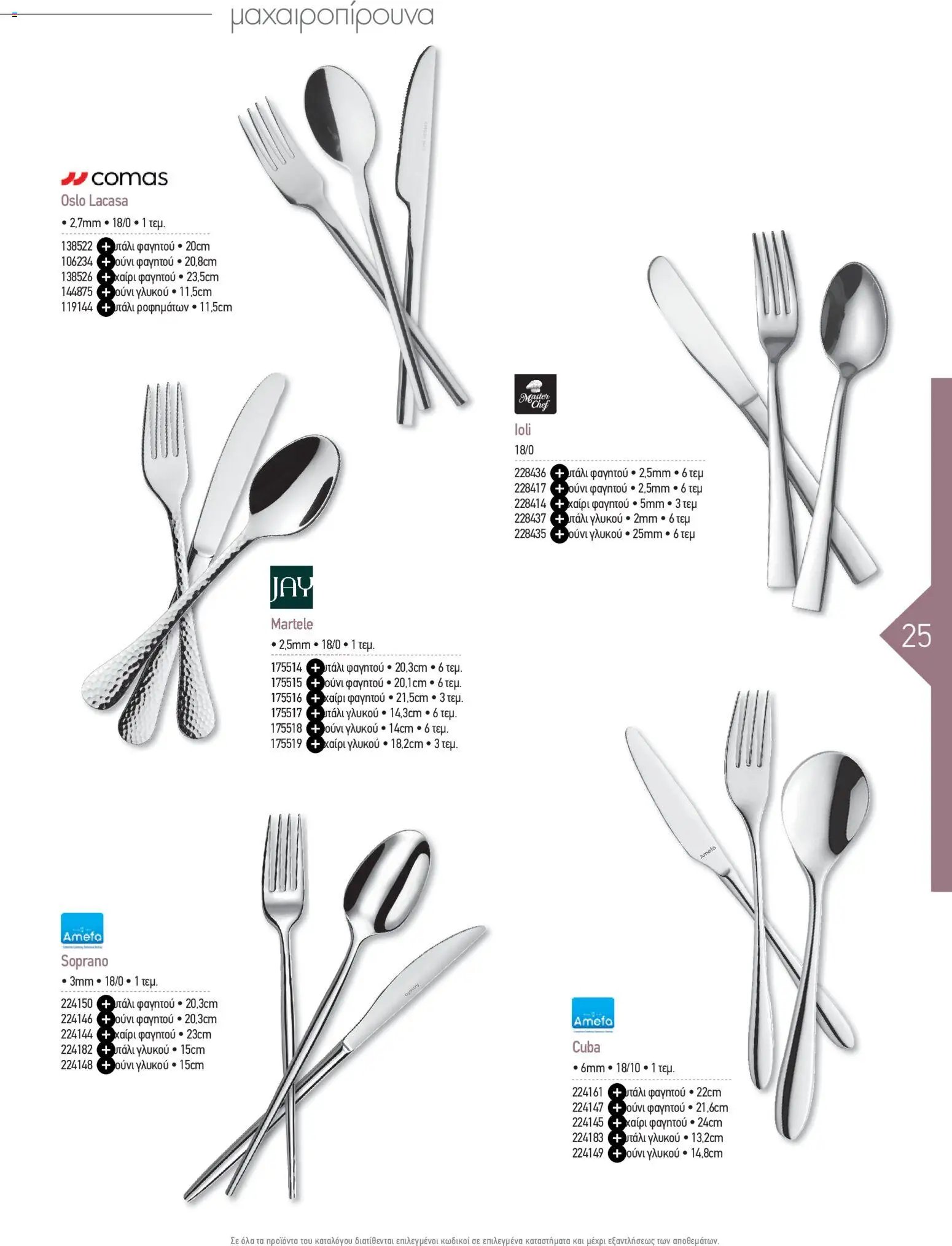 Κατάλογος Εξοπλισμού Μαζικής Εστίασης