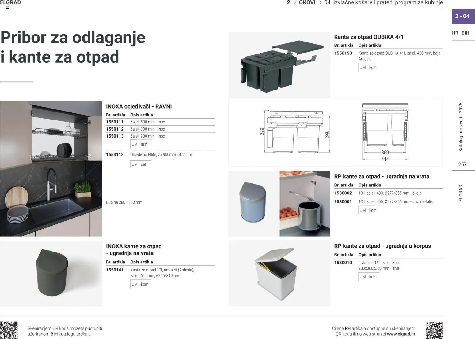 Elgrad Izvlačne košare i prateći program za kuhanje