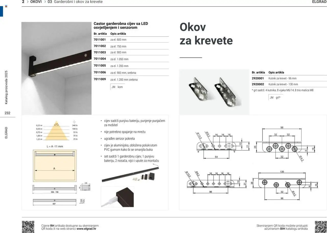 Elgrad - Garderobni i okov za krevete