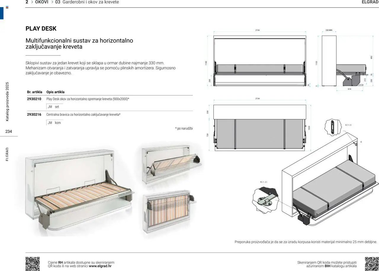 Elgrad - Garderobni i okov za krevete