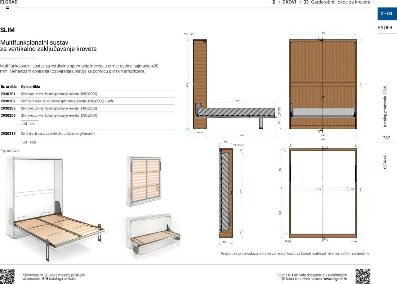 Elgrad - Garderobni i okov za krevete