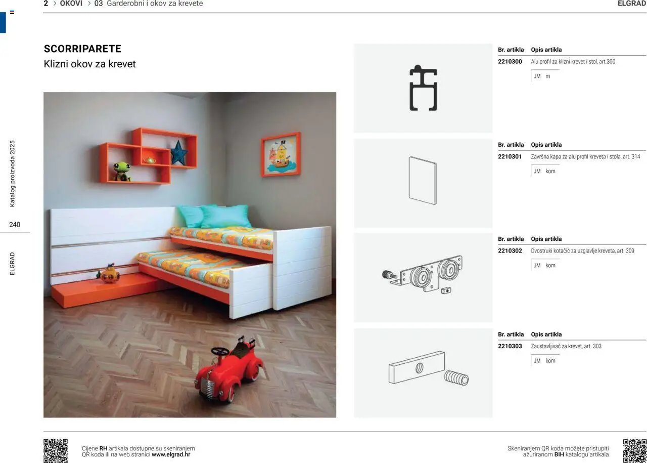 Elgrad - Garderobni i okov za krevete