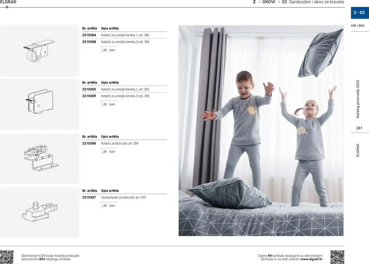 Elgrad - Garderobni i okov za krevete