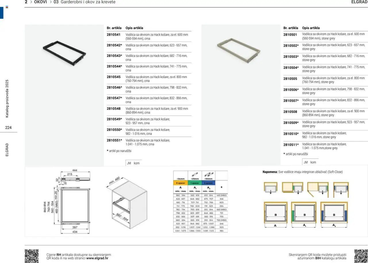 Elgrad - Garderobni i okov za krevete