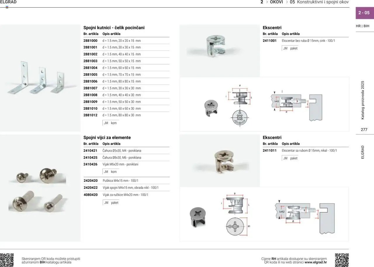 Elgrad - Konstruktivni i spojni okov