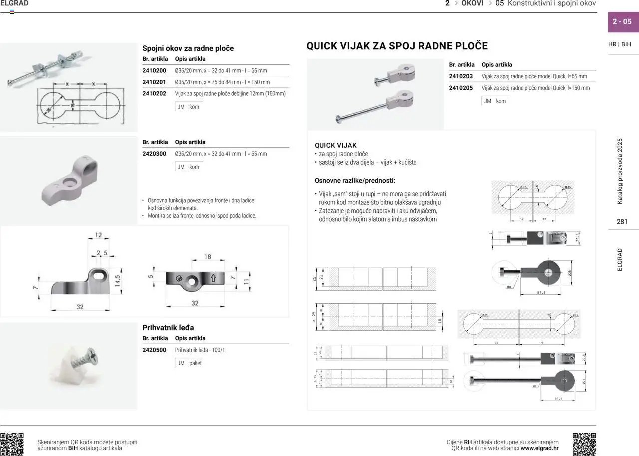 Elgrad - Konstruktivni i spojni okov