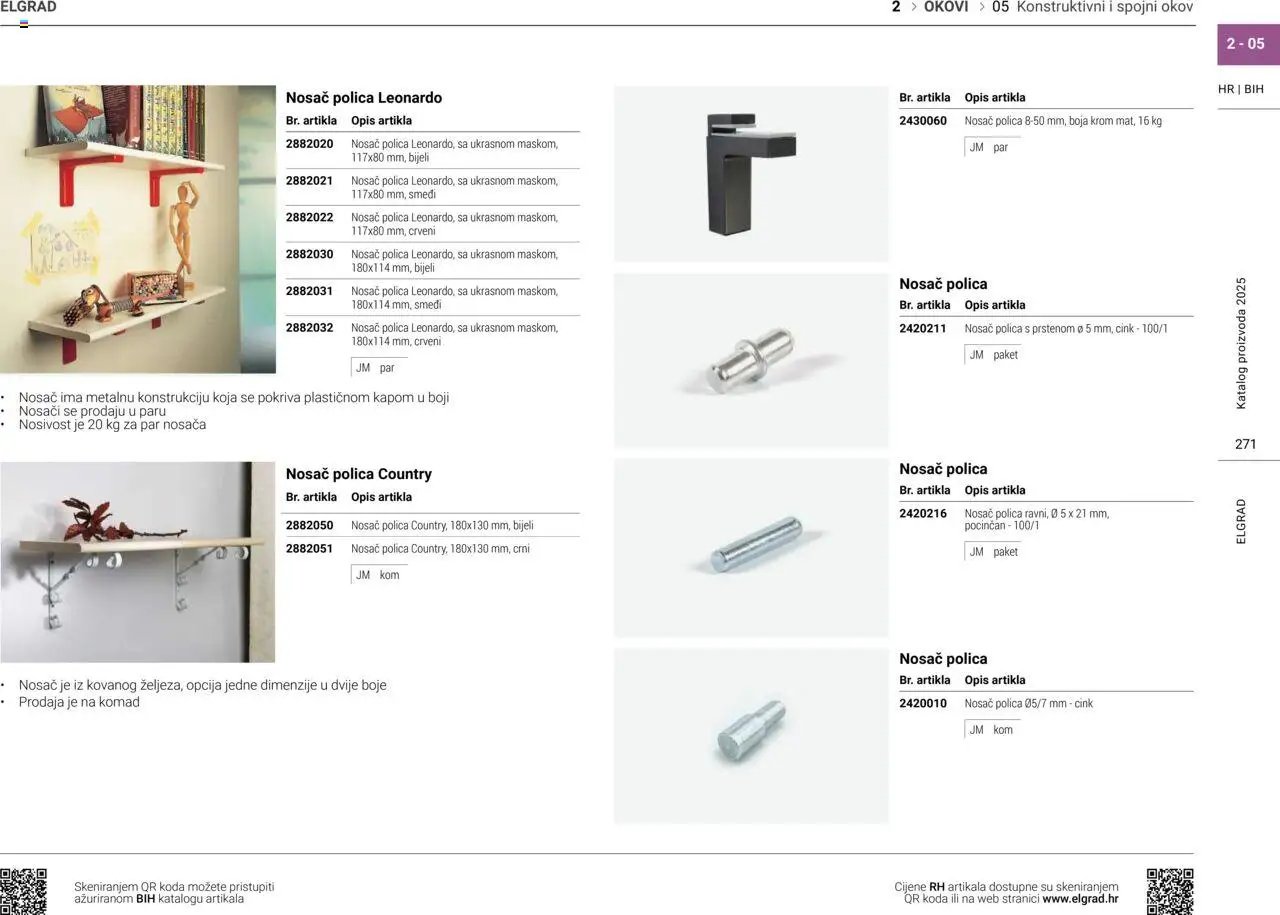 Elgrad - Konstruktivni i spojni okov