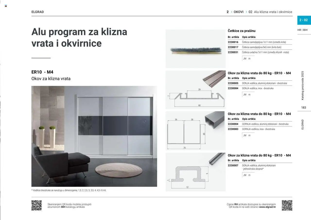 Elgrad - ALU klizna vrata i okvirnice