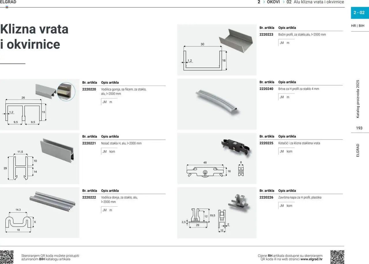 Elgrad - ALU klizna vrata i okvirnice