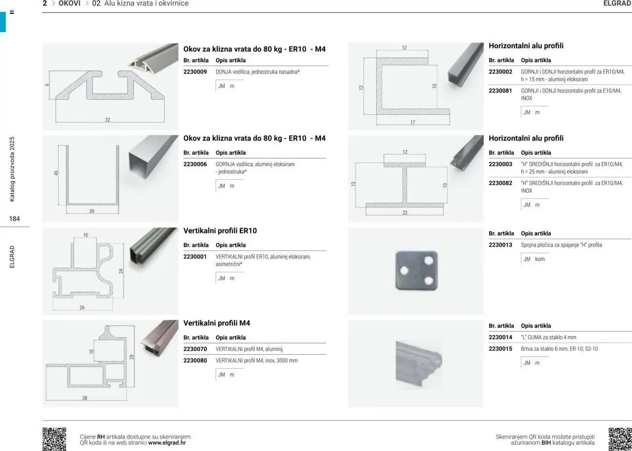 Elgrad - ALU klizna vrata i okvirnice