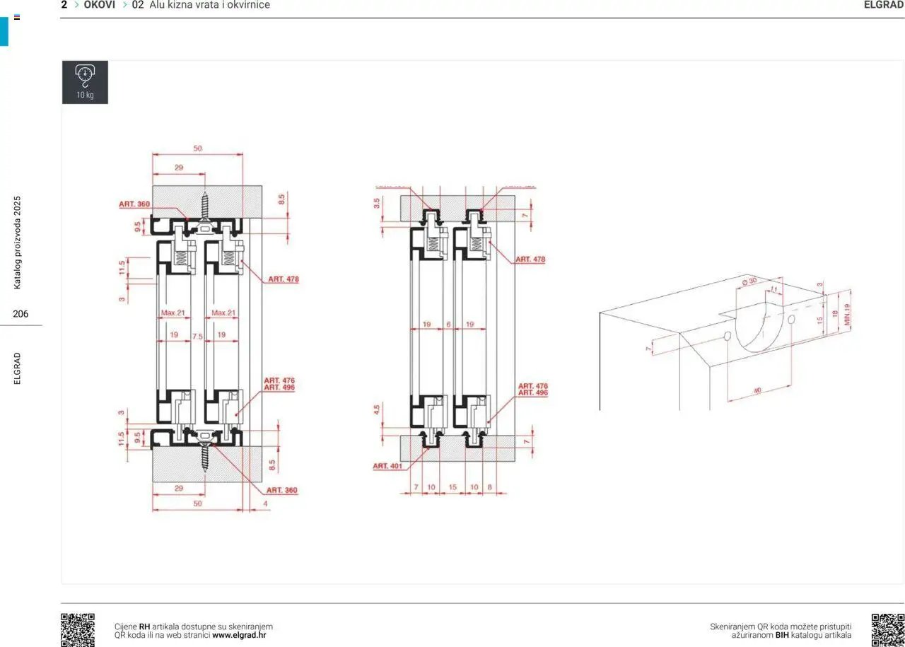 Elgrad - ALU klizna vrata i okvirnice