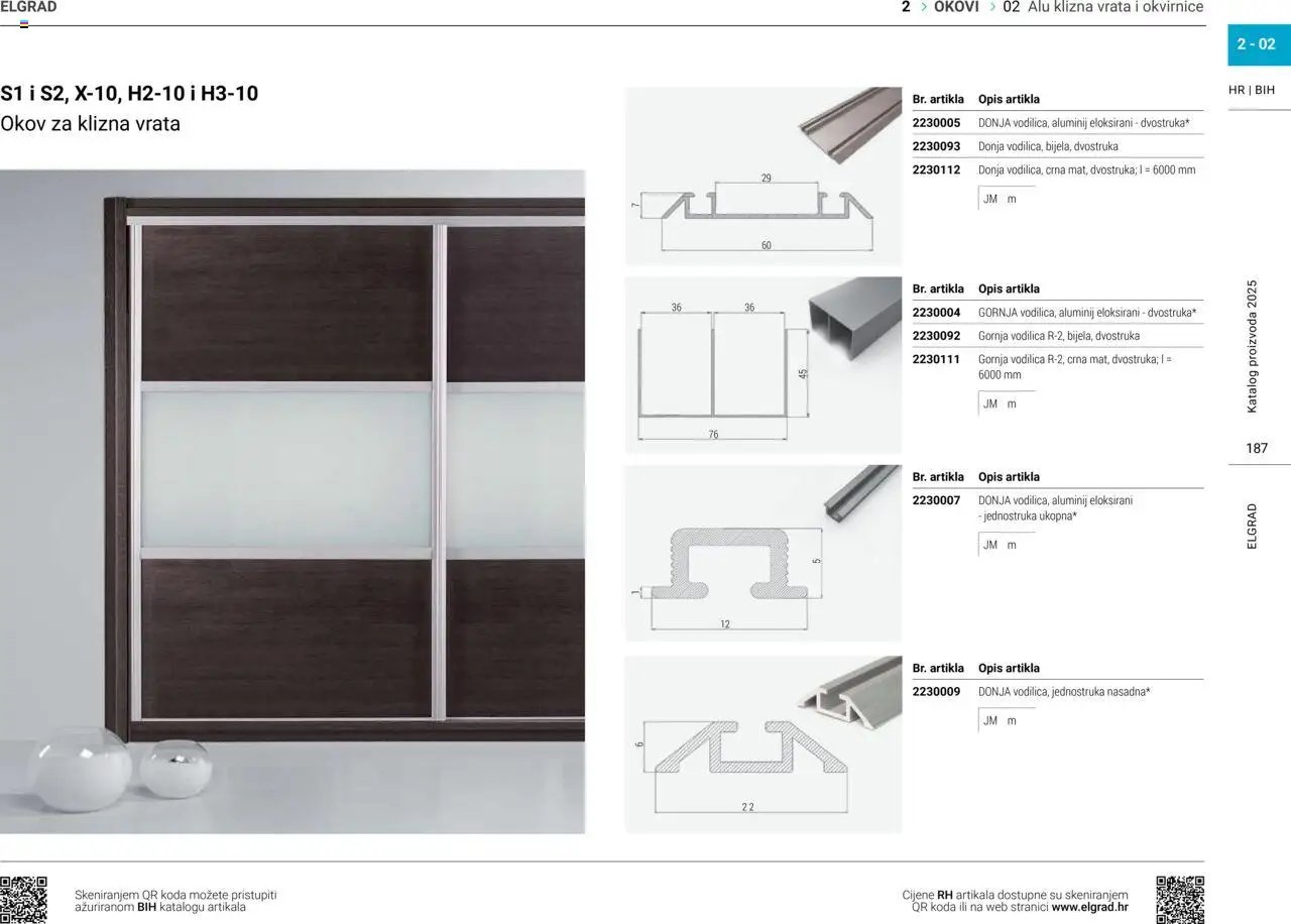 Elgrad - ALU klizna vrata i okvirnice
