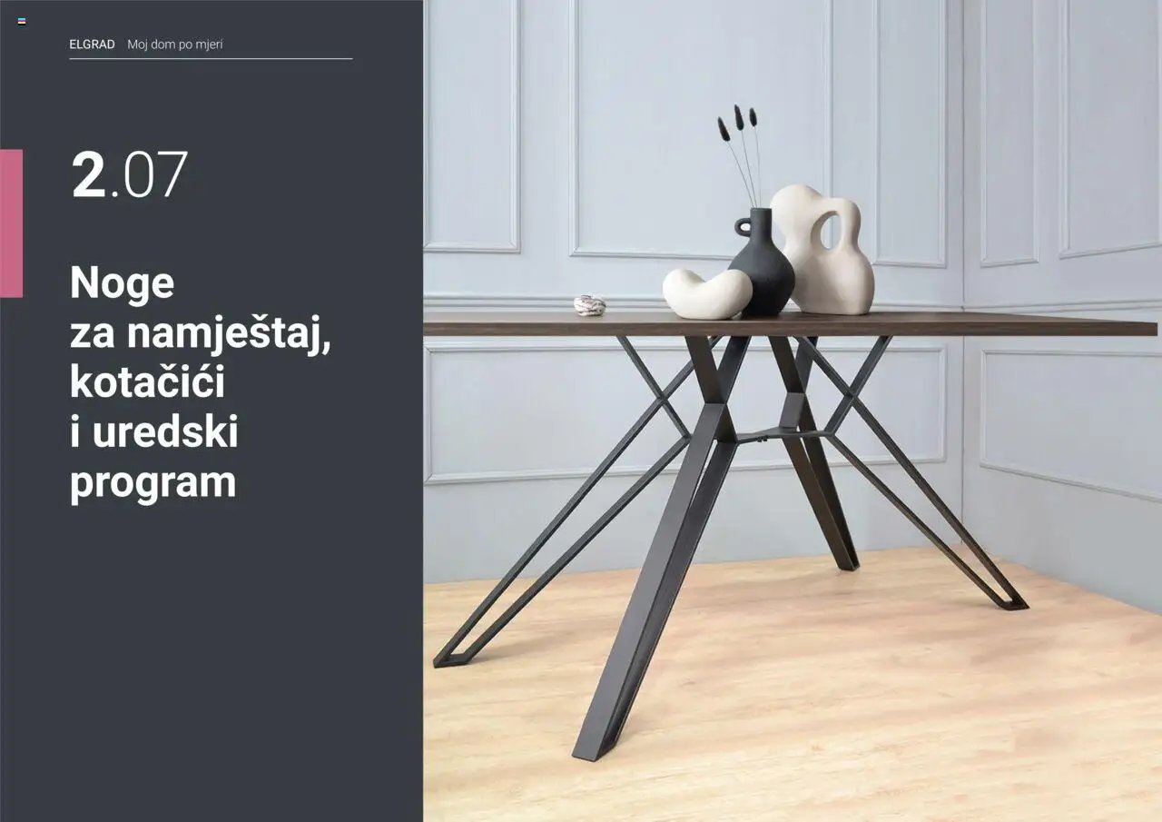 Elgrad - Noge za namještaj, kotačići i uredski program