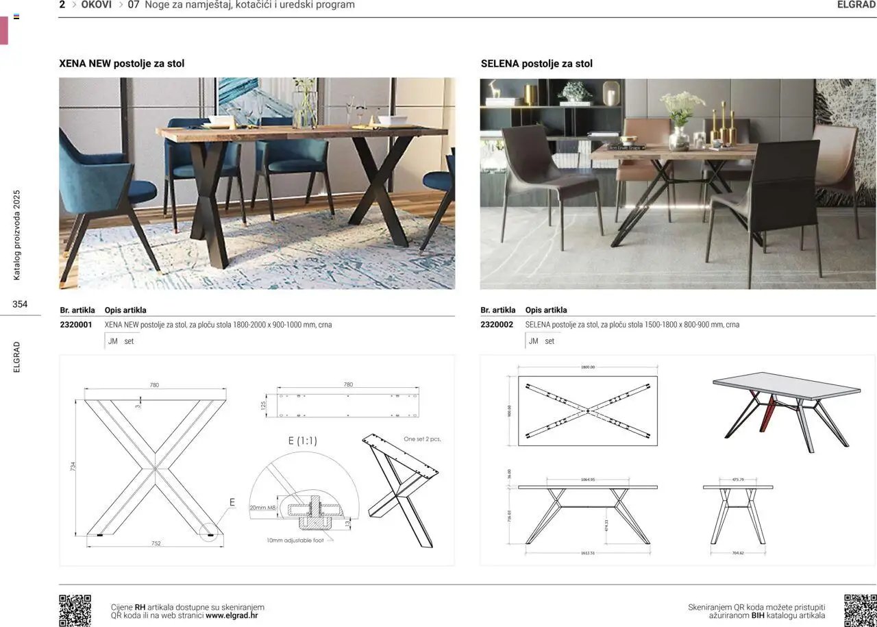Elgrad - Noge za namještaj, kotačići i uredski program