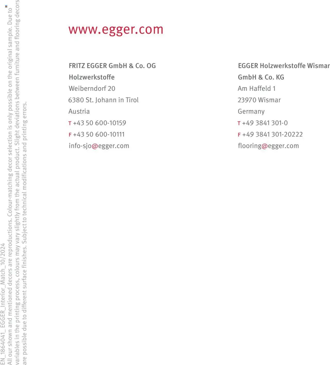 Elgrad - Egger Interior match