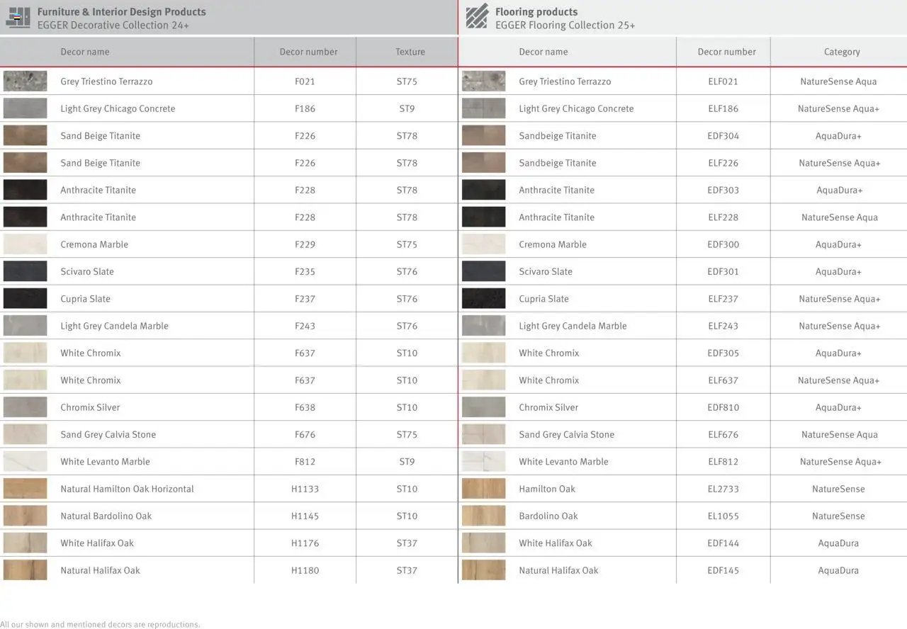 Elgrad - Egger Interior match