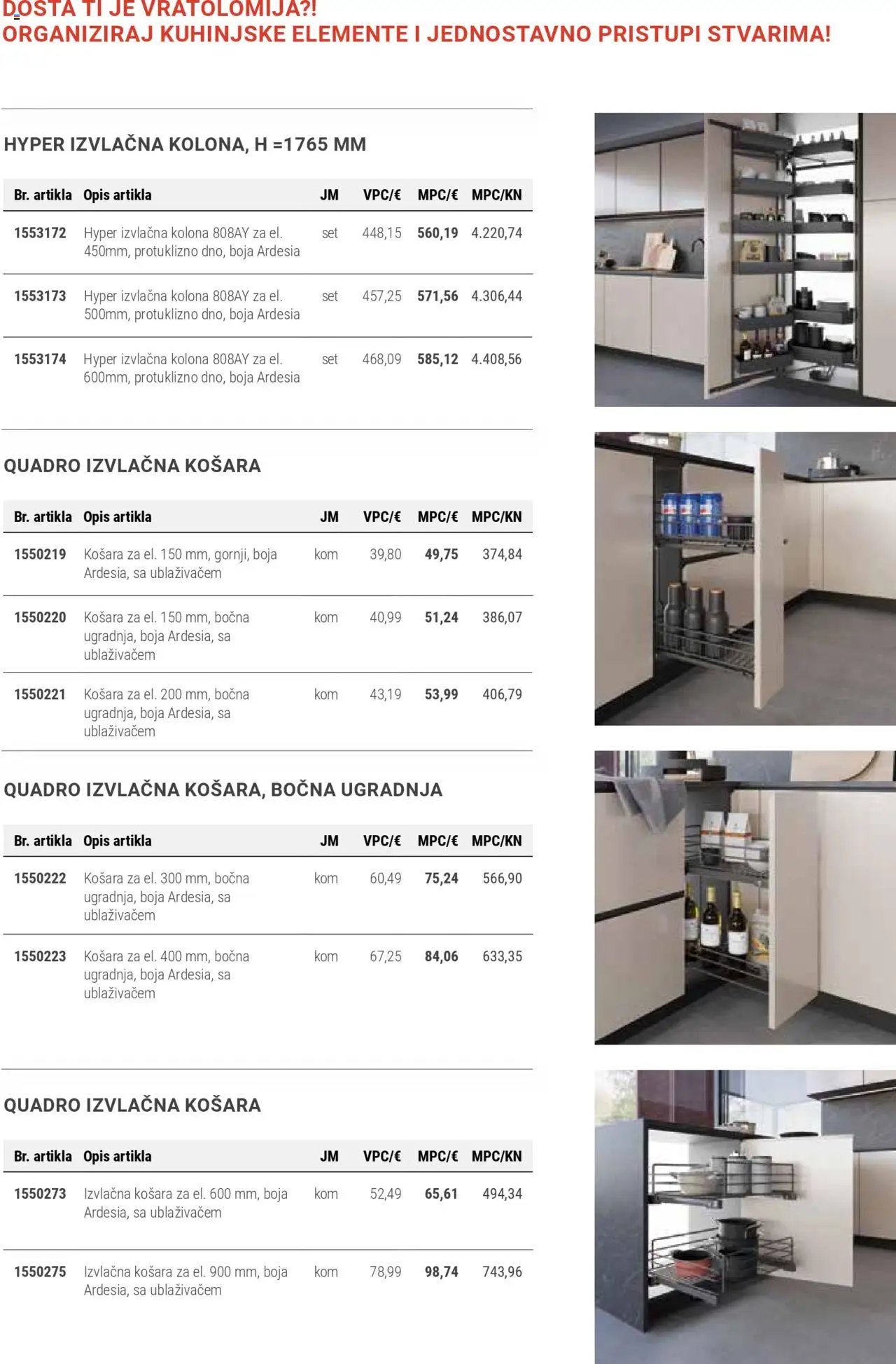 Elgrad - Noviteti: Izvlačne košare