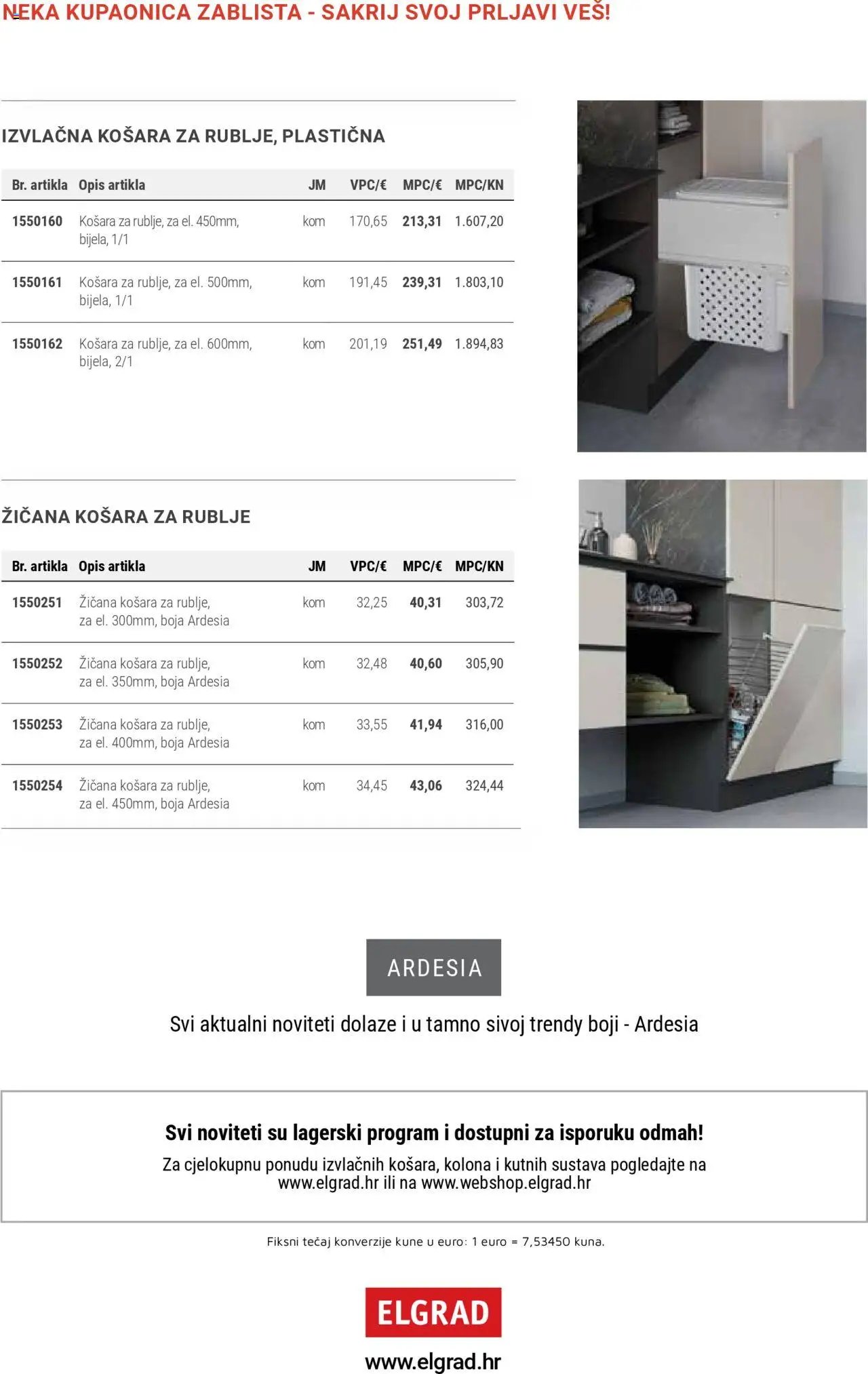 Elgrad - Noviteti: Izvlačne košare