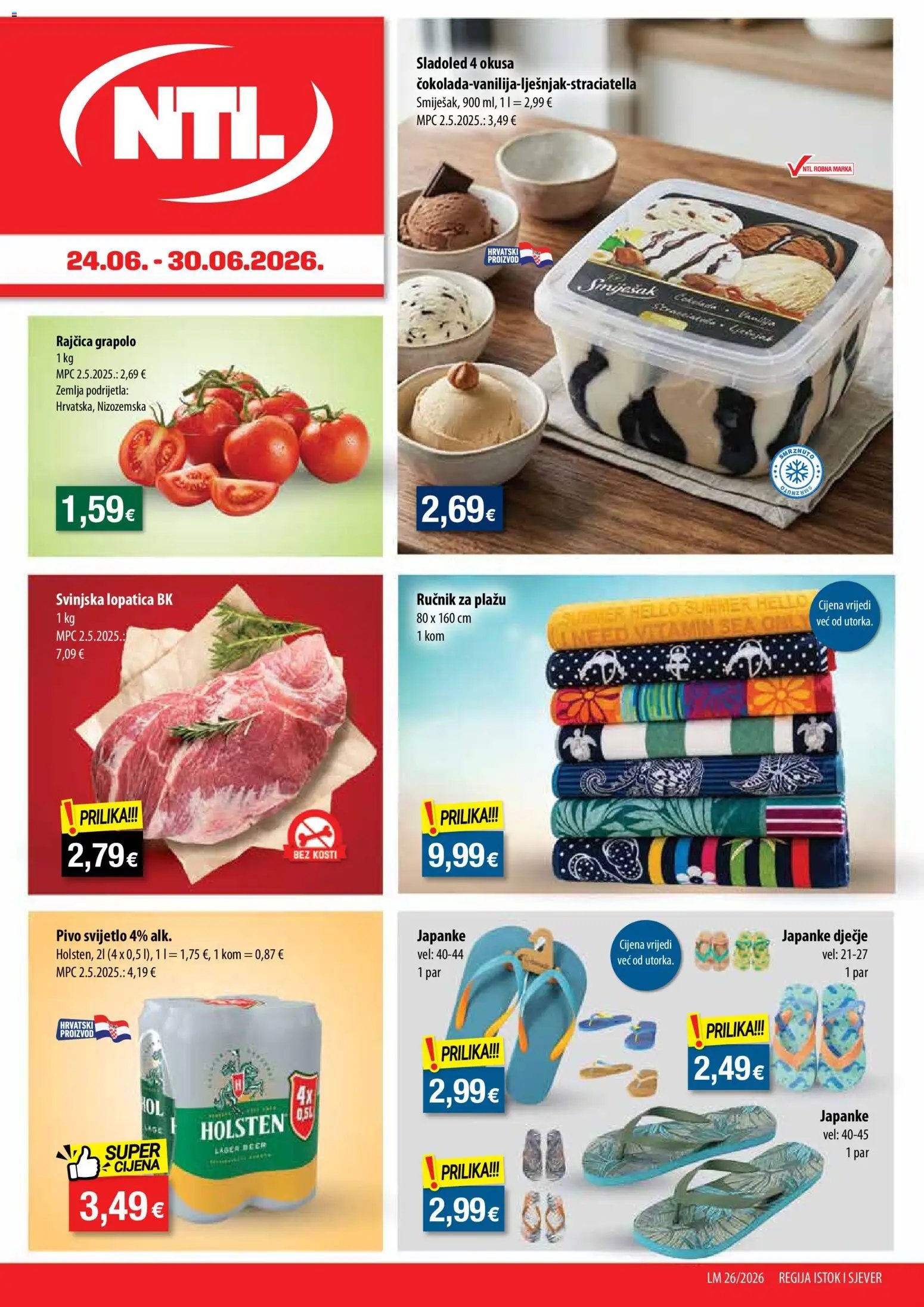 NTL - Letak Sjever i Istok