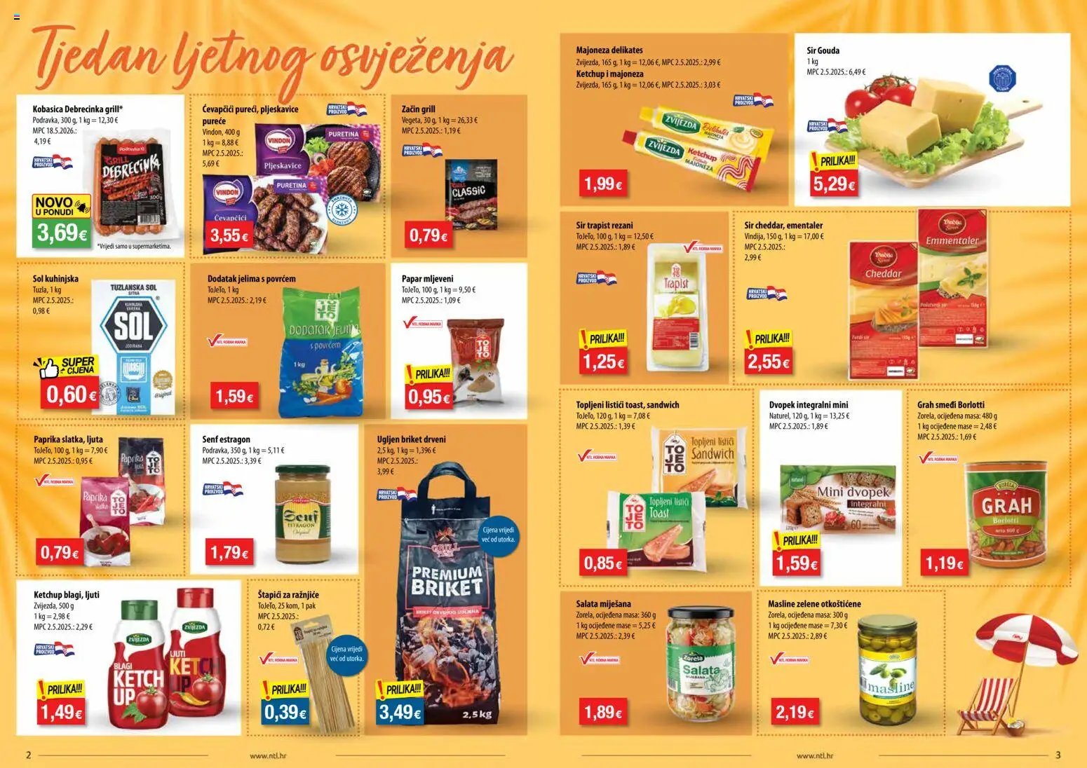 NTL - Letak Sjever i Istok