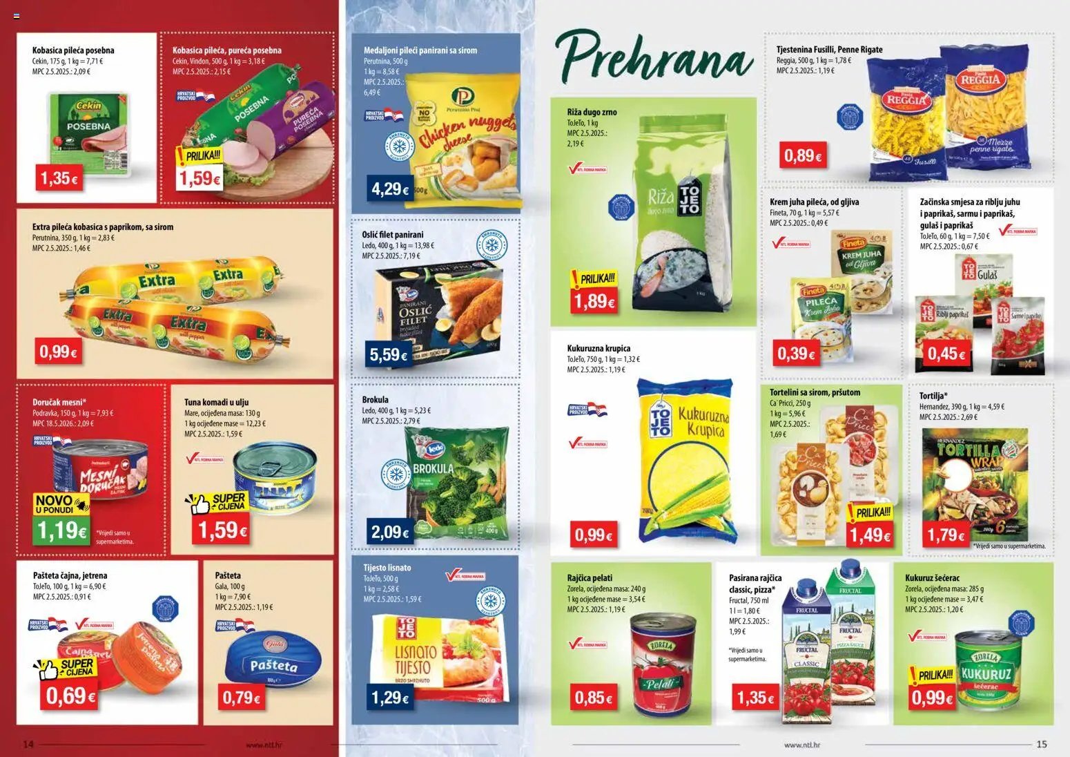 NTL - Letak Sjever i Istok