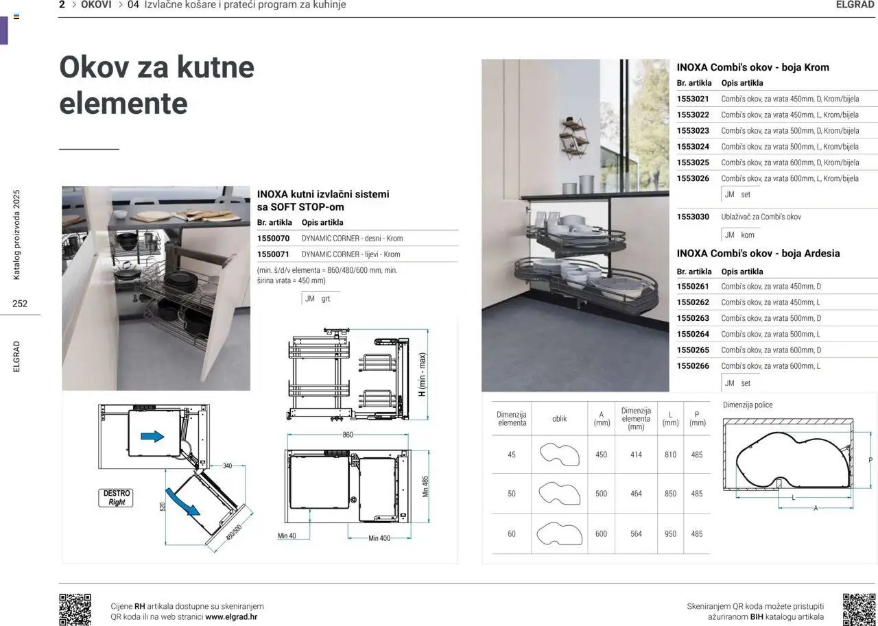 Elgrad - Izvlačne košare i prateći program za kuhanje