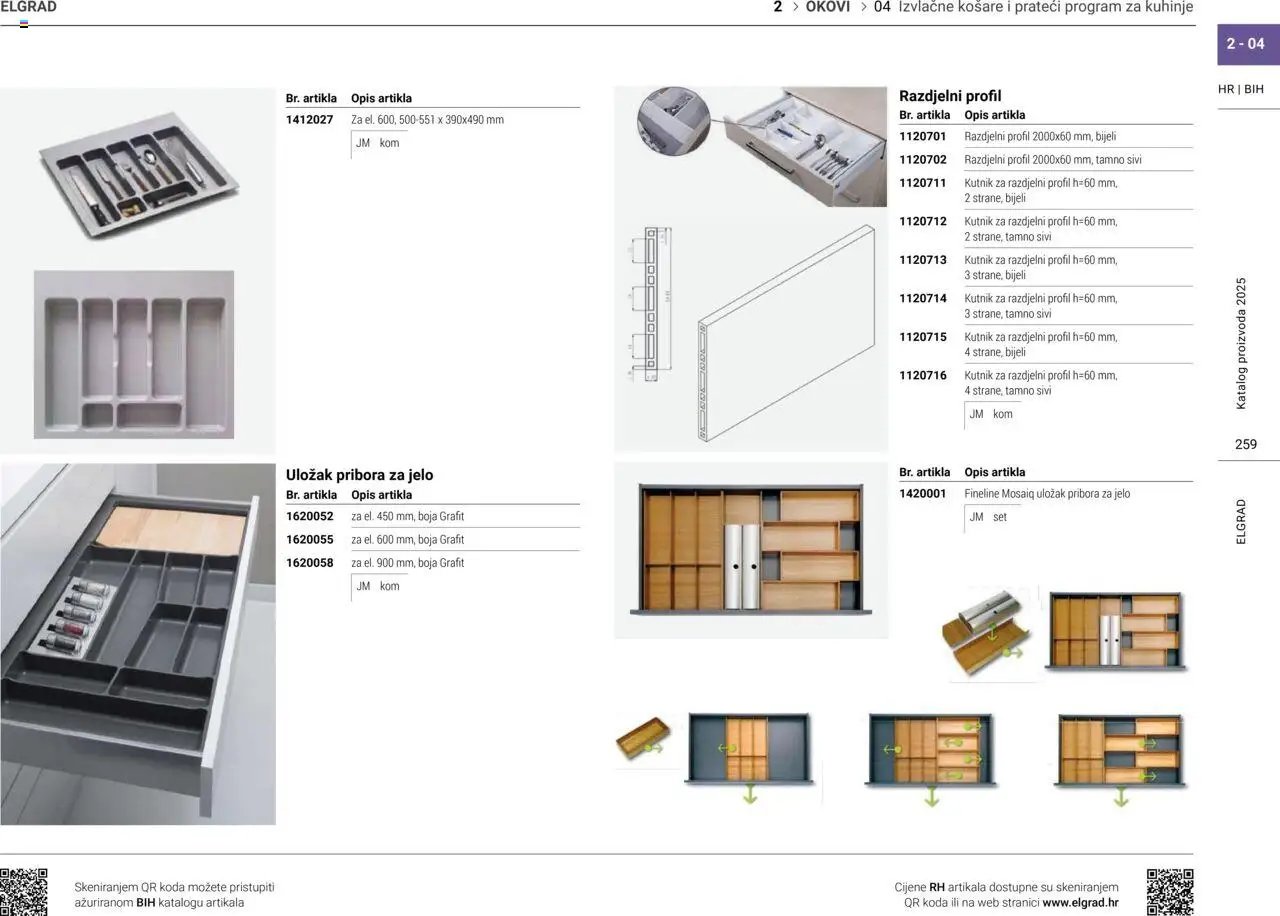 Elgrad - Izvlačne košare i prateći program za kuhanje