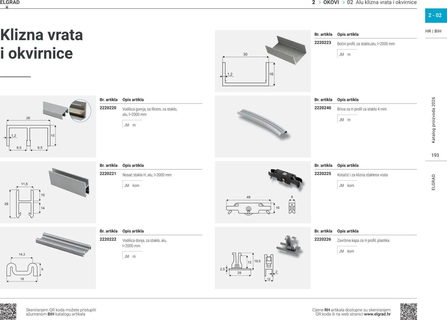 Elgrad - ALU klizna vrata i okvirnice