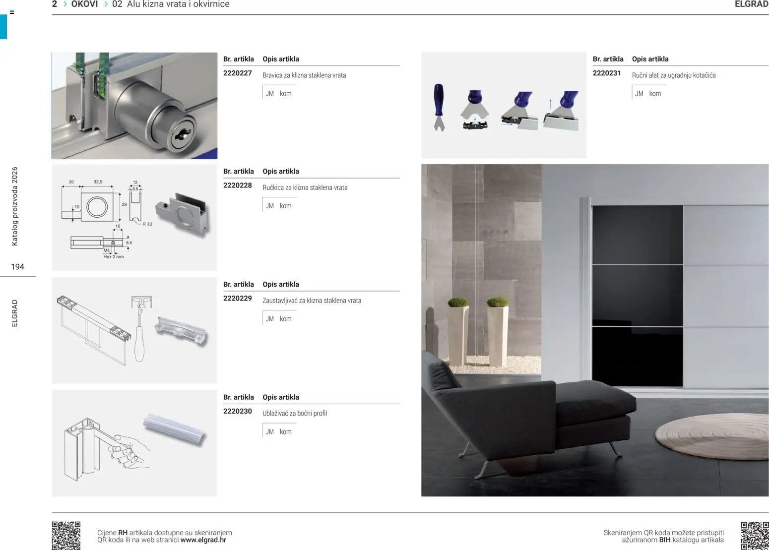 Elgrad - ALU klizna vrata i okvirnice