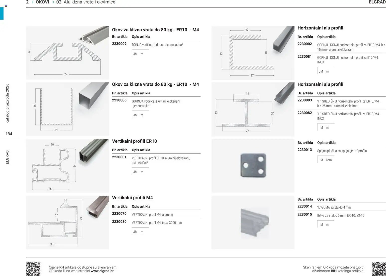 Elgrad - ALU klizna vrata i okvirnice